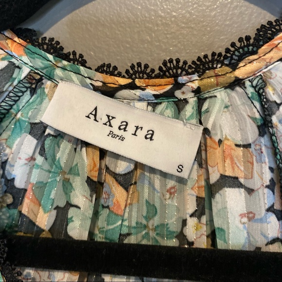 Axara Paris Floral Print Longsleeve Ruffle Dress Womens Size Small - Picture 3 of 8